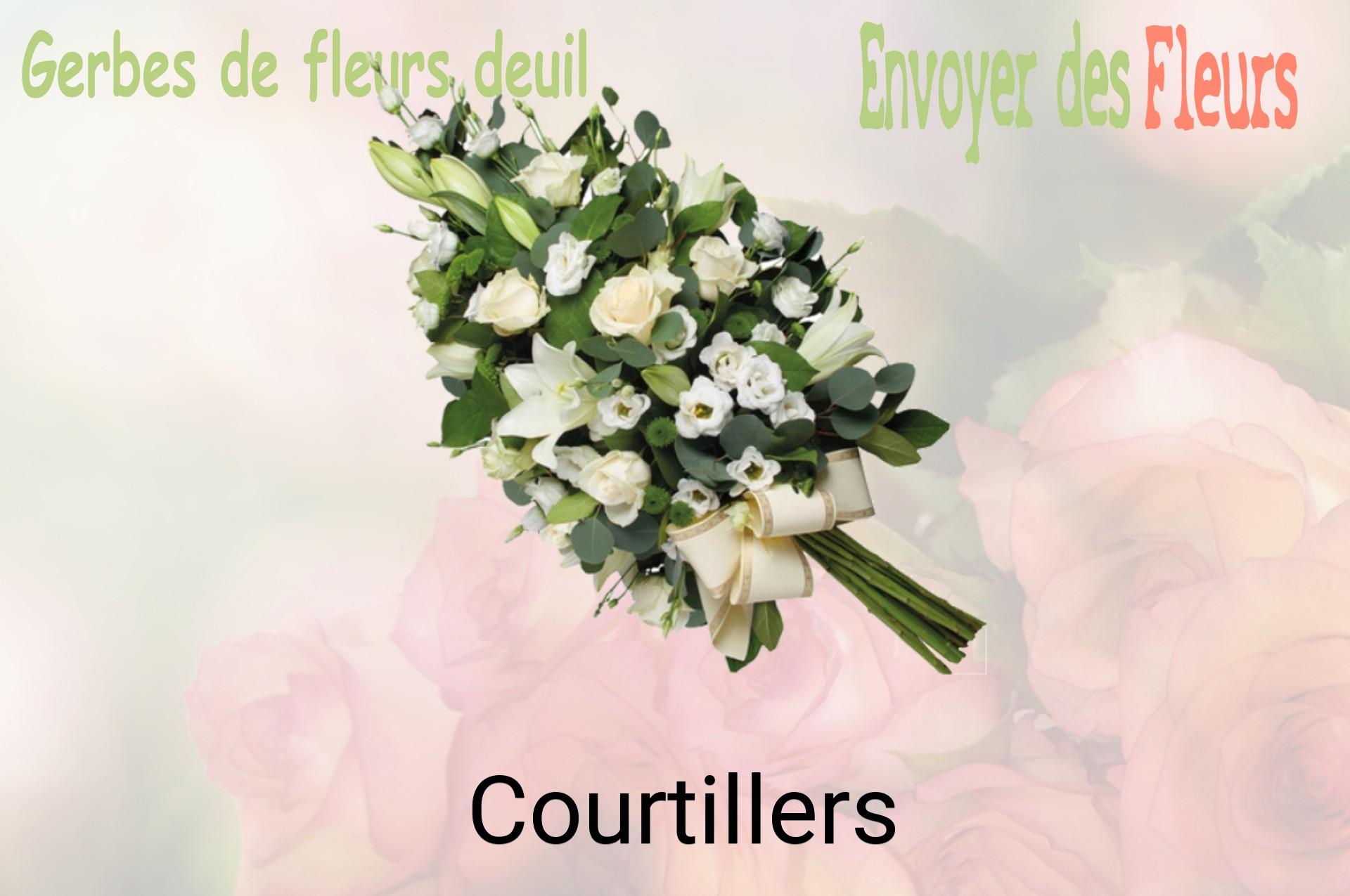 Gerbe de fleurs de deuil livrée à Courtillers